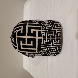 Balmain monogram  baseball  cap black and ivory